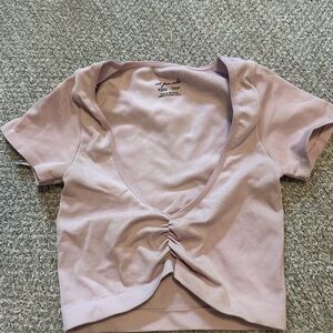 Women's Lavender V-Neck Top